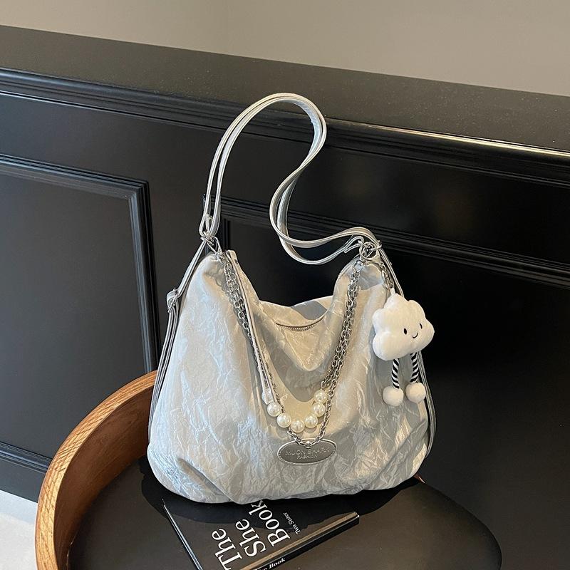 Urban simple large-capacity bag female summer new college students class shoulder women's bag high value messenger bag