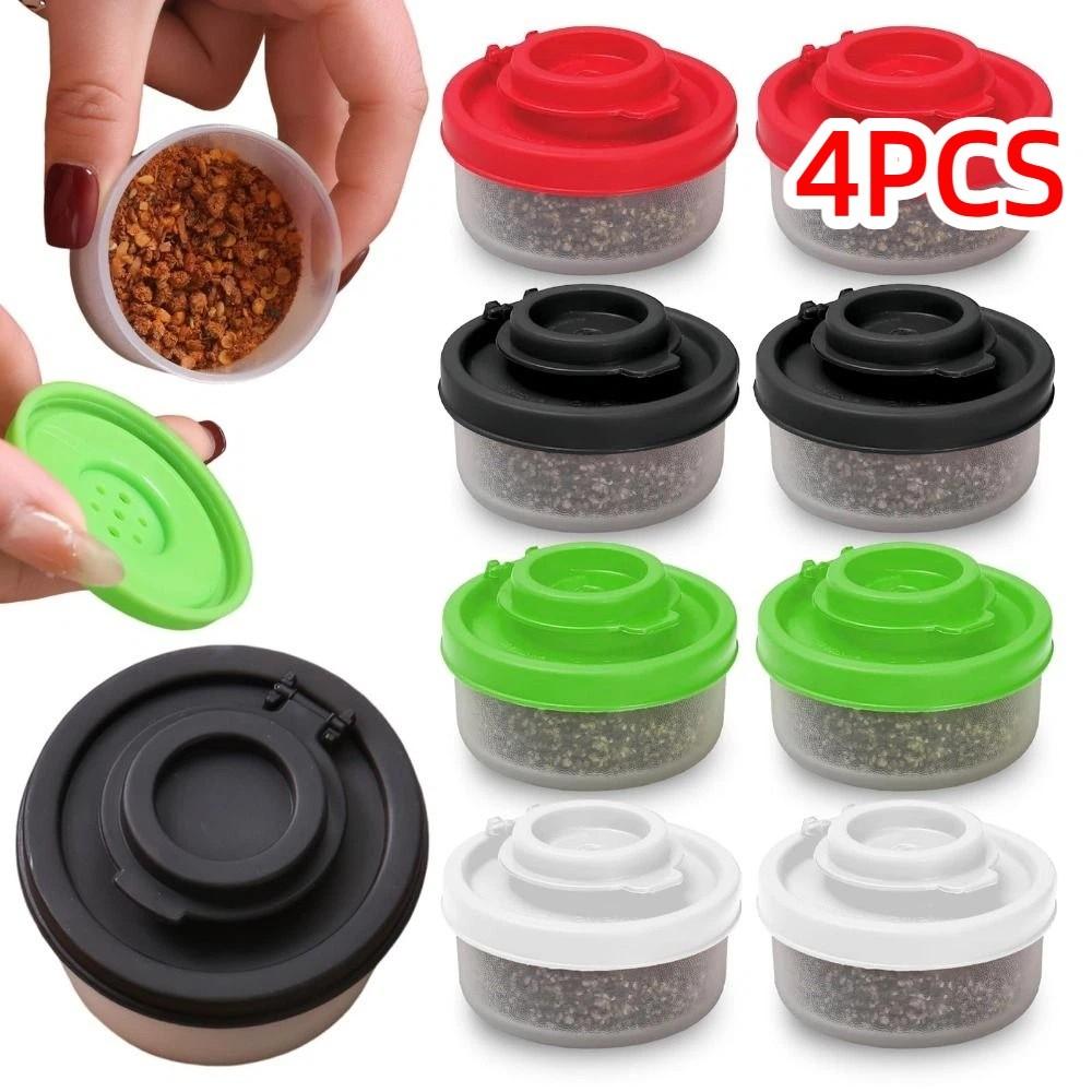 4Pcs Mini Seasoning Jar Dustproof 50ml Spice Tools Airtight Seal Insect-proof Salt Pepper Shake Bottle Lunch Box