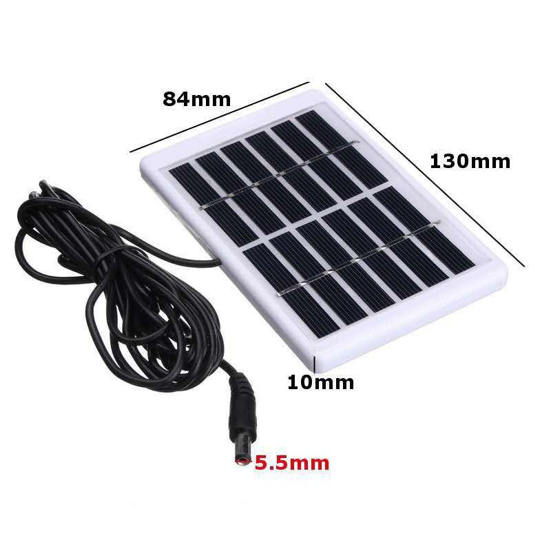 1W 6V Solar Panel 5521 Dc Port Portable Polycrystalline Silicon Solar Charger Plate With 3M Connecting Wire