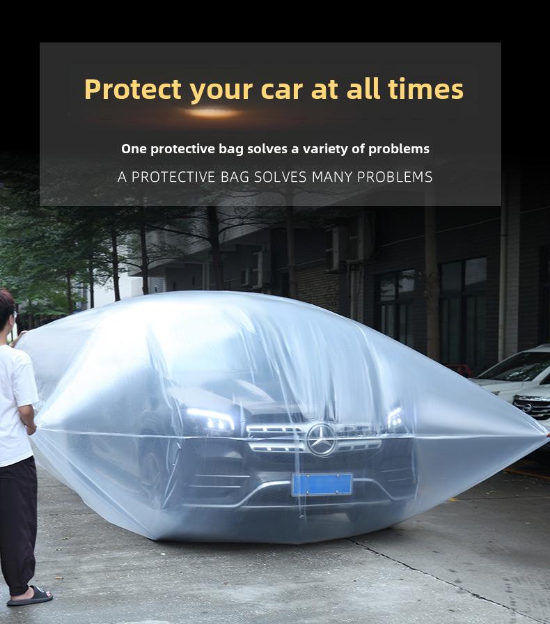 

Большой водонепроницаемый чехол для автомобиля из полиэтилена — толстый, влаго- и пыленепроницаемый, полная герметичность