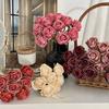 7 Bündel künstliche Rosen, Retro-Rosen mit Stielen für Tischvase, Braut-, Hochzeits- und Heimdekoration