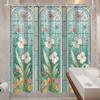 Barevná sprchová závěs Květinový design s motýly Vintage Art Deco Dekorace koupelny Voděodolná látka Elegantní interiér domu