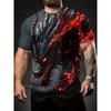 Summer Men's T-Shirt Dragon 3D Print Tees Top Hip Hop Loose Short Sleeve Streetwear Vintage Oversized Women T-shirt