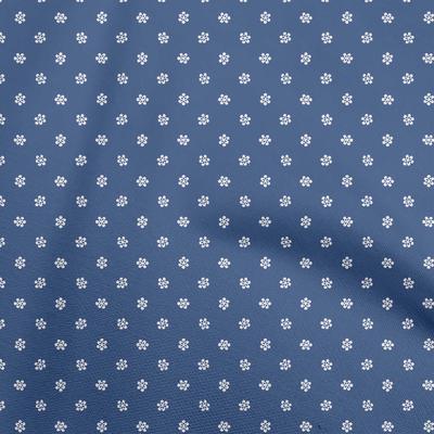 Tela de Algodón y Lino Azul Suministros de Patchwork Asiático Estampado Tela para Coser Por Metro 40 Pulgadas