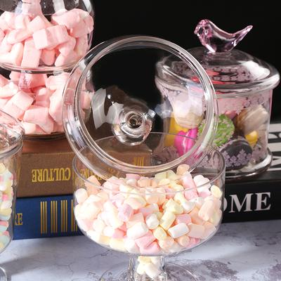 Glass Candy Jar Transparent with Lid Grains Storage European Home Miscellaneous Box Bottles