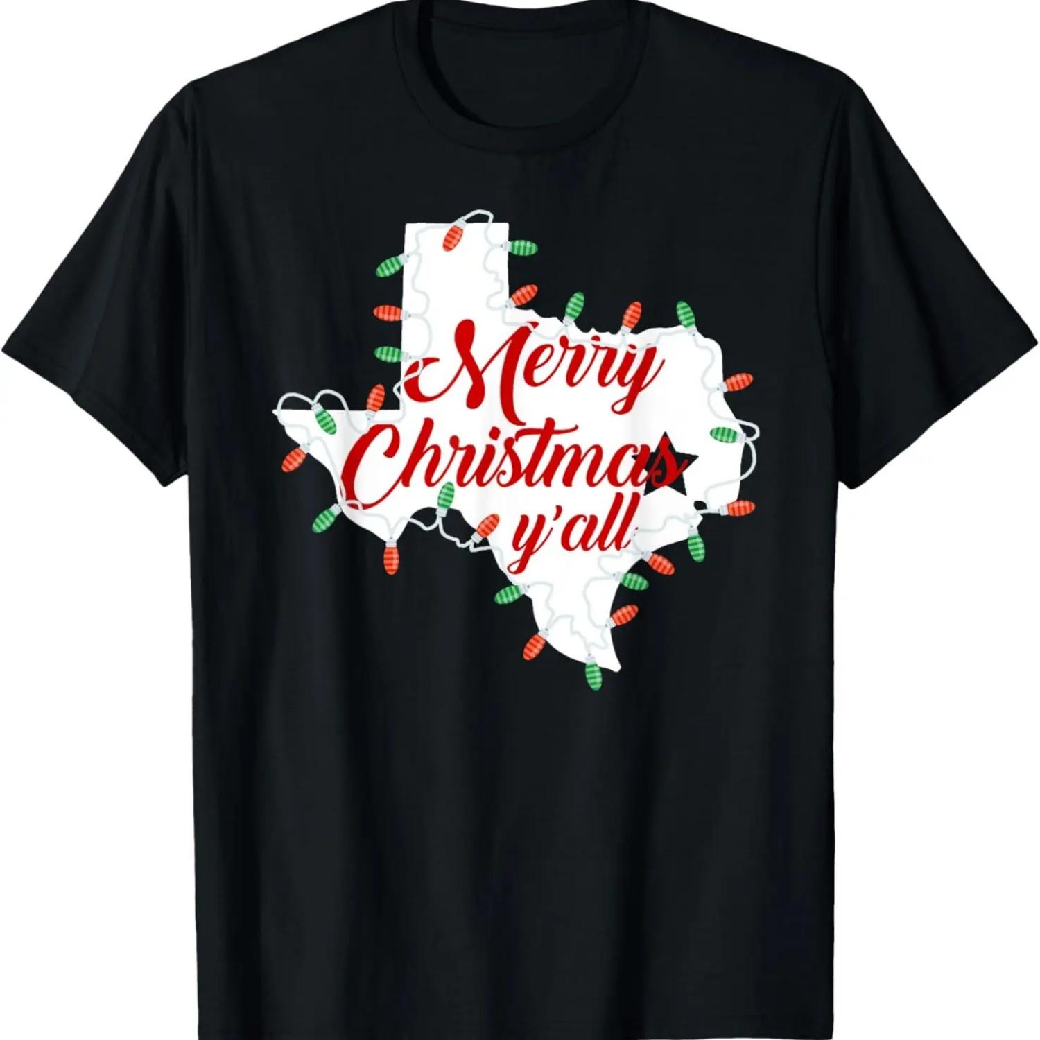 Merry Christmas Y all Funny Shirt Texas Christmas US Country S