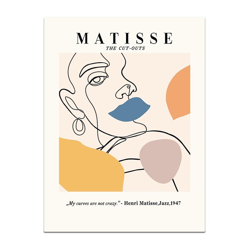 Henri Matisse Poster Flower Canvas Painting Art Nordic Leaf Posters Prints Wall Pictures for Living Room Home Decor Unframed