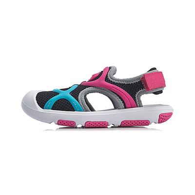 Li Ning Sandales Confortables Respirantes pour Enfants Chaussures pour Enfants Noir Rose Bleu YKAP108-2