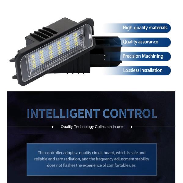 2Pcs For Volkswagen Golf 6 2008 2009 2010 2011 2012 LED Car License Number Plate Light Canbus No Error Auto Parts Accessories License Plate Lights 2
