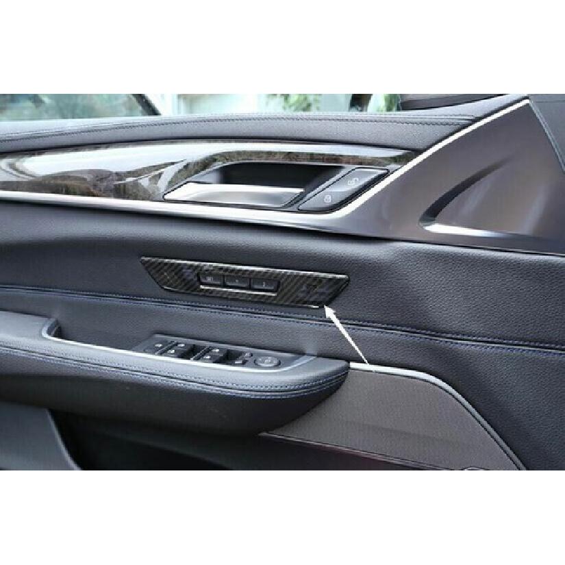 Cover Trim Seat Memory Switch Button 2018- For BMW 5 Series G30 Carbon Fiber