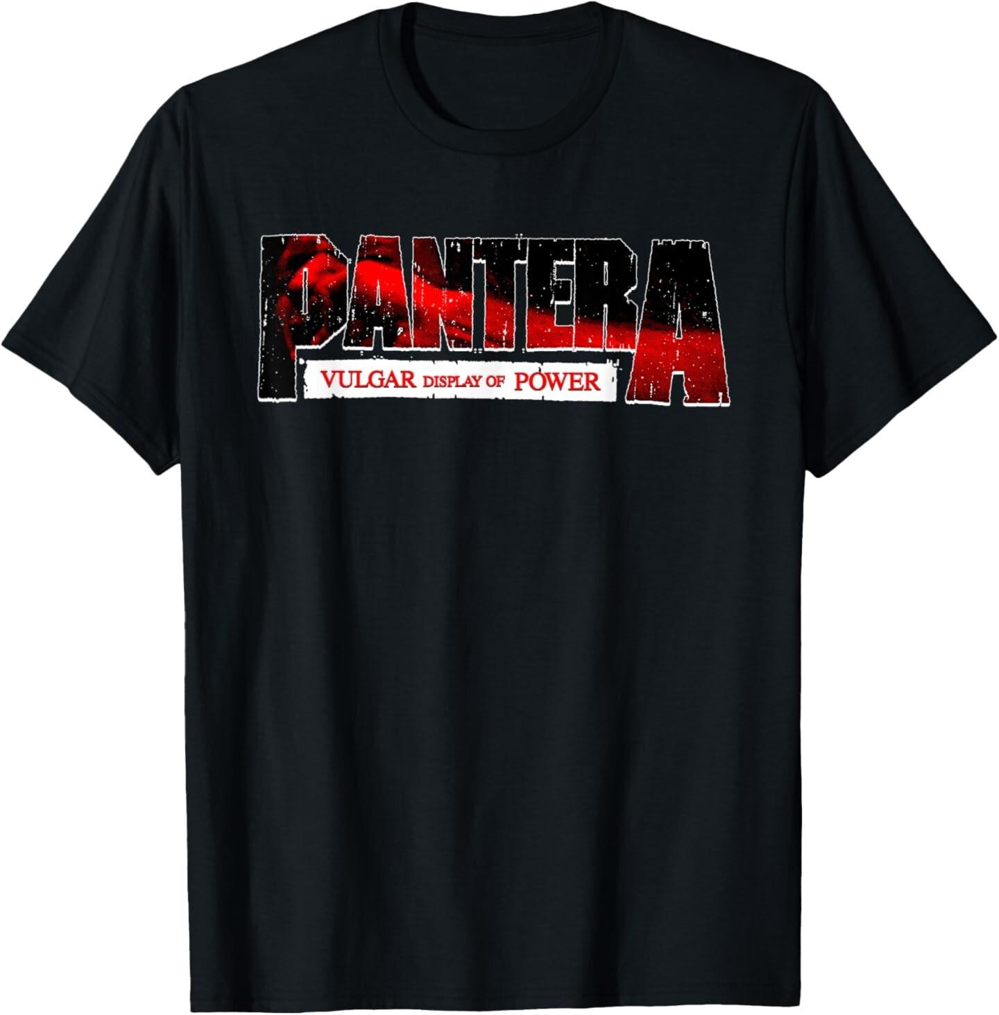 Pantera Official Vulgar Display Of Power Logo Red T-Shirt Mens Womens Tees Top 3XL