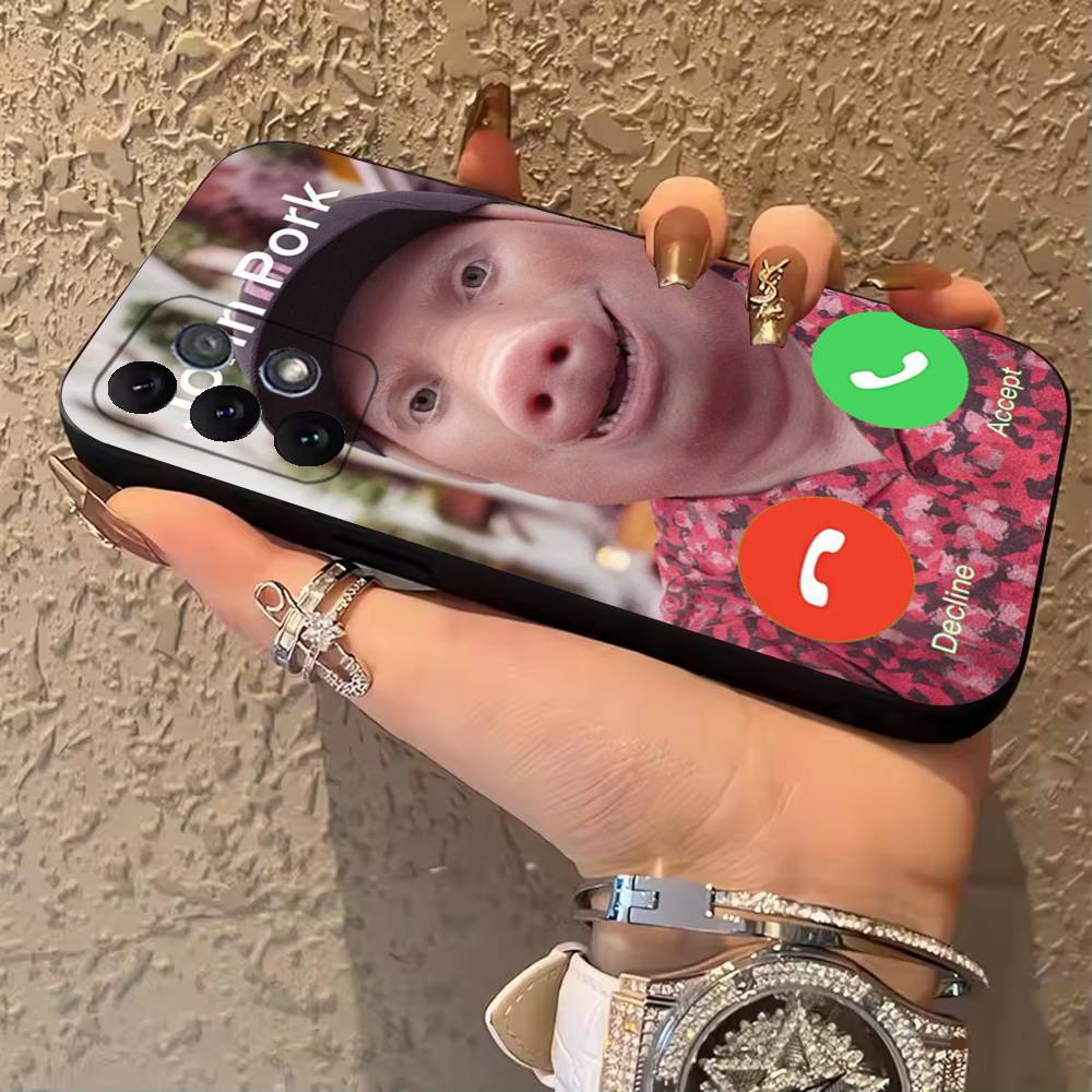 

John Pork is Calling Answer Call Phone Case For Samsung Galaxy A13,21s,22,31,32,52,53,71,80,A91 Soft Black Cover SamsungNote20ultra