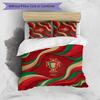 Portugal Football Printed Bedding 3 Piece Set Cozy Breathable Bed Cover Set As Housewarming Holiday Gift