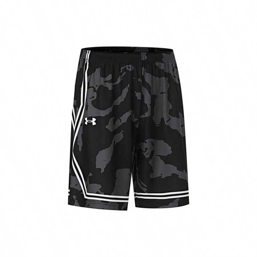 Under Armour Logo Print Breathable Sleeveless Tank Top Fitness Running Sports Shorts Basketball Set Men Sets Black 23500102-001+24500210-001
