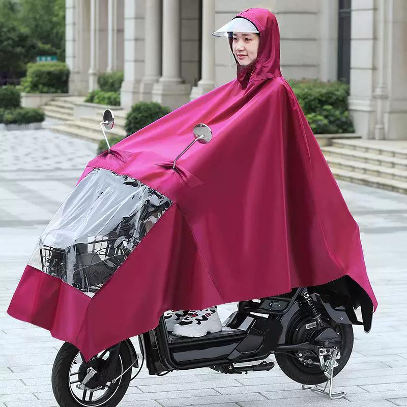 Impermeabile per Moto, Poncho per Veicoli Elettrici, Impermeabile Lungo a Copertura Totale per Biciclette Elettriche, Protezione Pioggia Intensa, Impermeabile Taglia Unica per Uomo e Donna