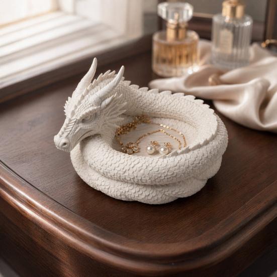 3D Printed Fantasy Dragon Catchall, Gothic Dragon Catchall Bowl, Desktop Key Storage Tray, Jewelry Tray Organizer, Desk Companion for Home Office Room