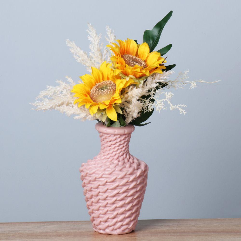 Plastic Imitation Ceramic Nordic Style Flower Vase Flower Arrangement Flower Pot Home Decoration