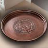 Vintage Lotus Leaf Flower Texture Pure Copper Coffee Cup Tray,Teacup Saucer Home Cheese Fruit Plate,Snack Disc Table Decoration
