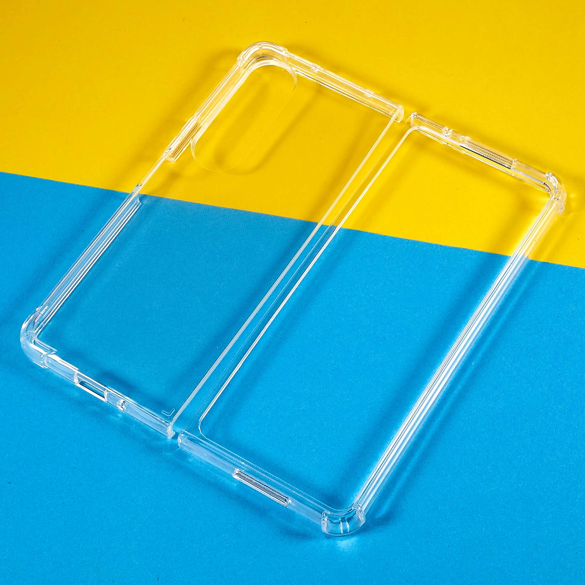 

For Samsung Galaxy Z Fold4 5G Anti-Slip Crystal Clear Phone Case Reinforced Corners Drop Protection TPU Phone Cover A