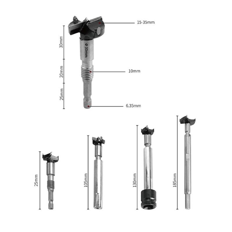Premium Woodworking Drill Bit Set With Positioning Guide And Hex Wrench Ideal For Cabinetry Furniture Making Hole Cutter