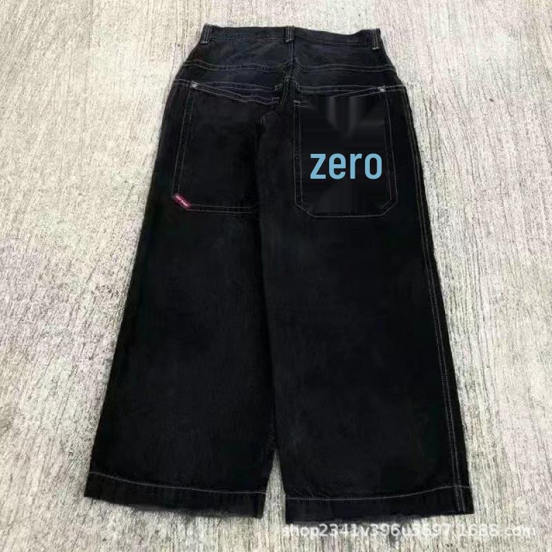2024 Spring/Autumn Retro Y2K Embroidered Hip-Hop Men's Jeans - American Fashion Brand