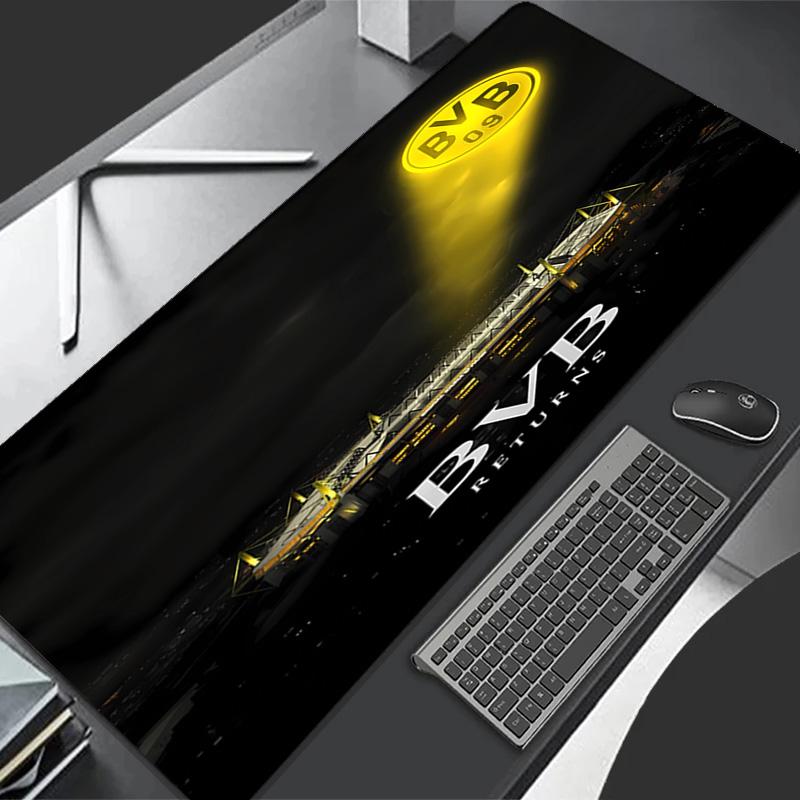 Borussia Dortmund Theme Premium Non-slip Mouse Pad with Stitched Edges,Durable Rubber Material,for Desktop & Gaming Great Gifts