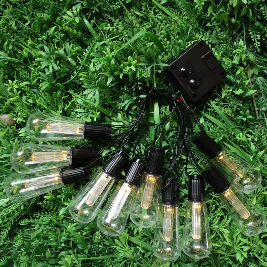 Colorful Solar LED Bubble Bulb String Lights for Outdoor Decor