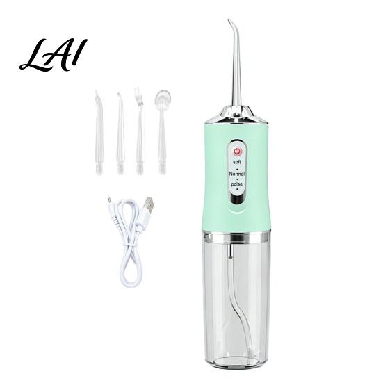 Professional Teeth Cleaning Device Electric Water Dental Flosser 3 Levels Cordless Oral Irrigator for Flosser with 4 Jet Tips Cleaning Rechargeable