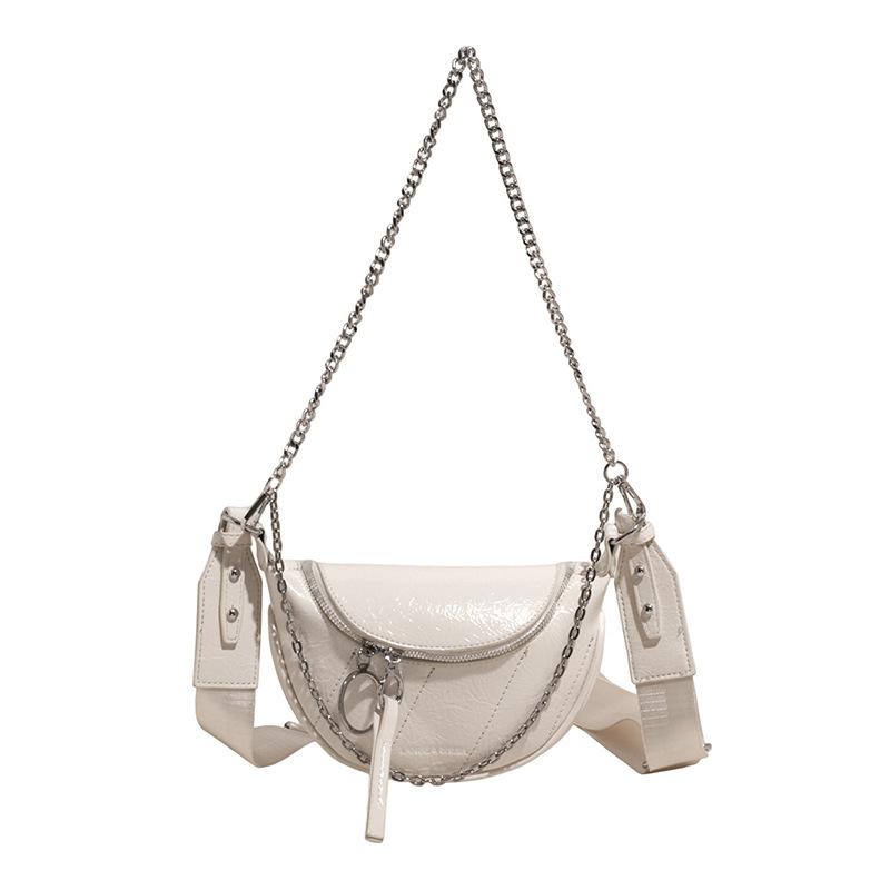 Korean Version of the Trend Small Bag Women's 2025 Summer New Fashion Simple Dumpling Bag Texture Chain Shoulder Messenger Bag