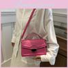 Fashionable Korean Style Small Square Handbag In Black Pink Blue And White Ideal For Everyday Use