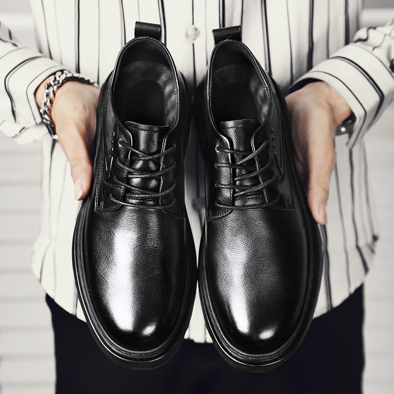 Genuine Leather Shoes Men Casual Shoes Fashion Brand Male Footwear Flat Cow Leather Black White Shoes