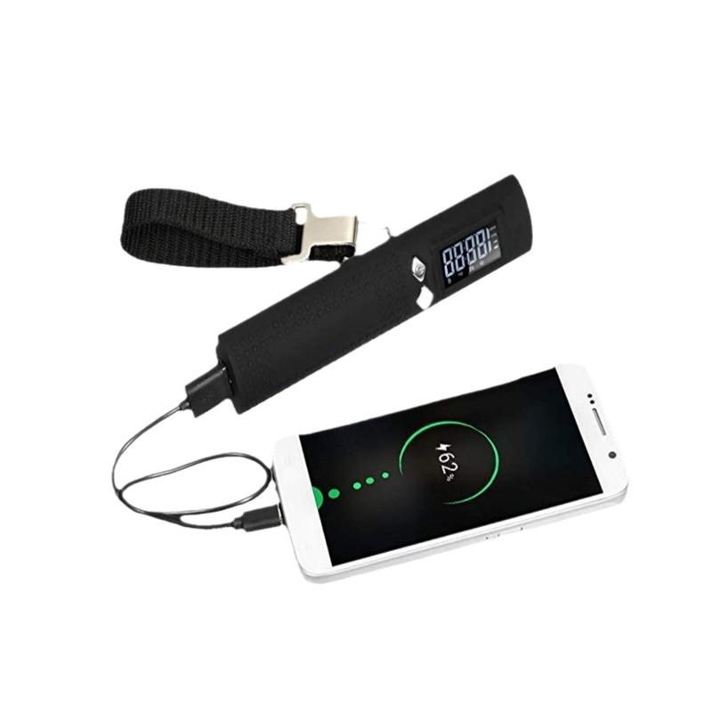 

Portable 50kg Luggage Scale with Flashlight & Power Bank 15.3*3.33*3.15CM чёрный
