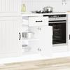 "Lucca" White Glued Wood Base Kitchen Cabinet