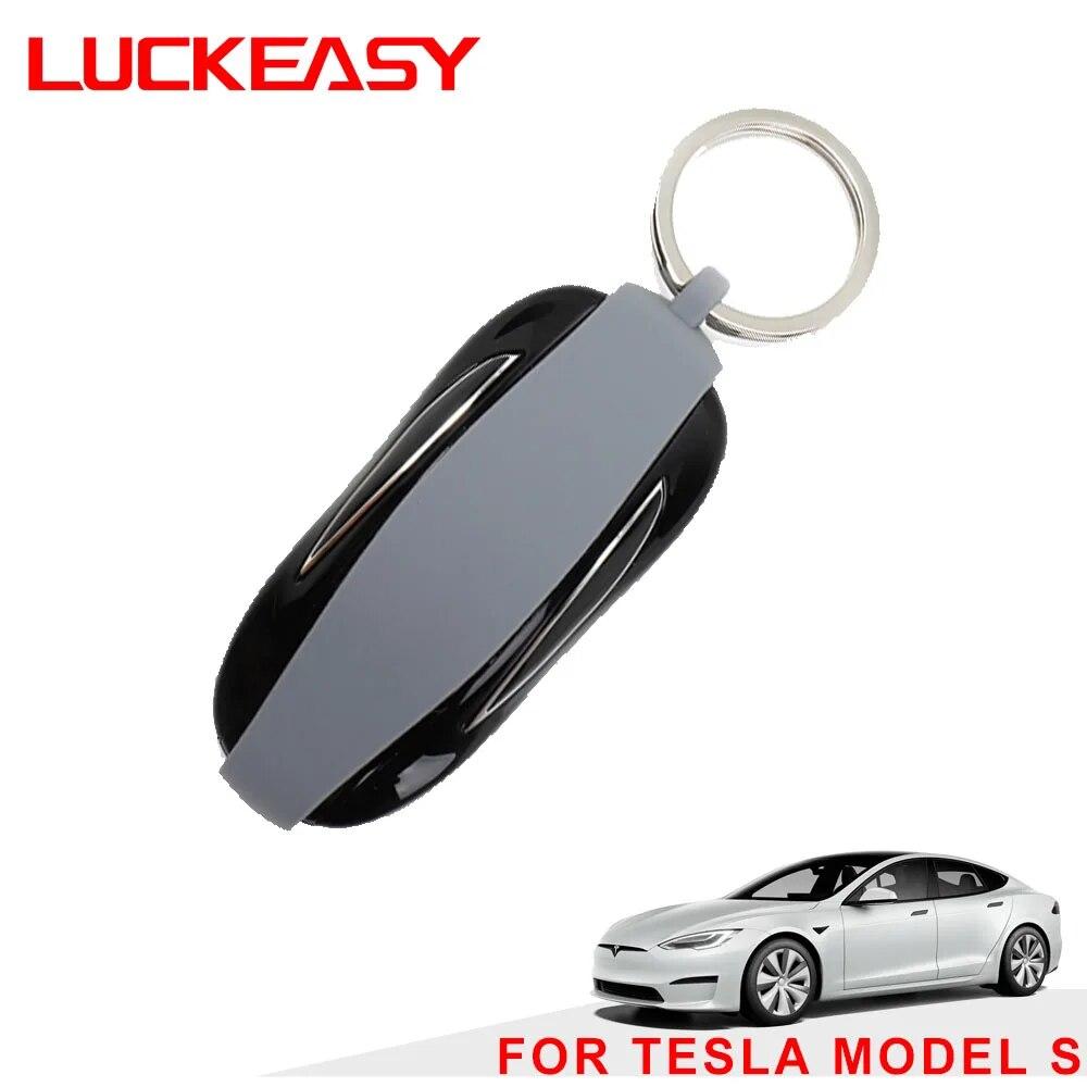 LUCKEASY for Tesla Model 3 Model S Model X 2017-2023 Beskyttende nøkkeletui Bilnøkkeletui Nøkkelhusetui Etui Deksler Tilbehør