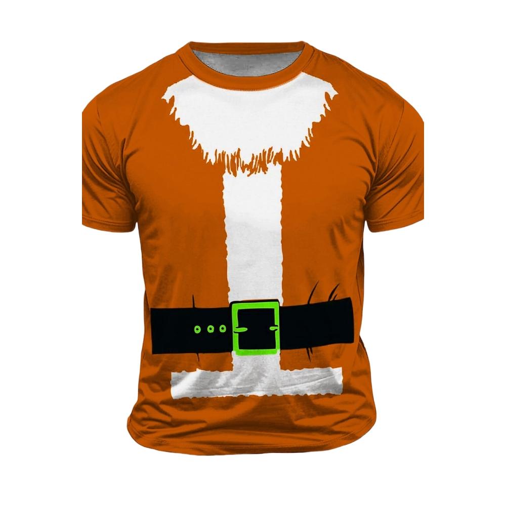 Christmas T-Shirts for Men Summer Men s Clothes O-Neck Short Sleeve Santa Claus 3D Print Graphic T-Shirts Harajuku Y2k Clothes S