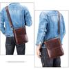High Quality Genuine Leather Shoulder Bag Men's Fashion Crossbody Bag Crazy Horse Cowhide Messenger Bag Daily Small Satchel