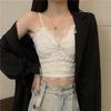 Tank Top Lace V-neck Crop Tops Women Summer Camis Backless Camisole Fashion Casual Tube Female Sleeveless