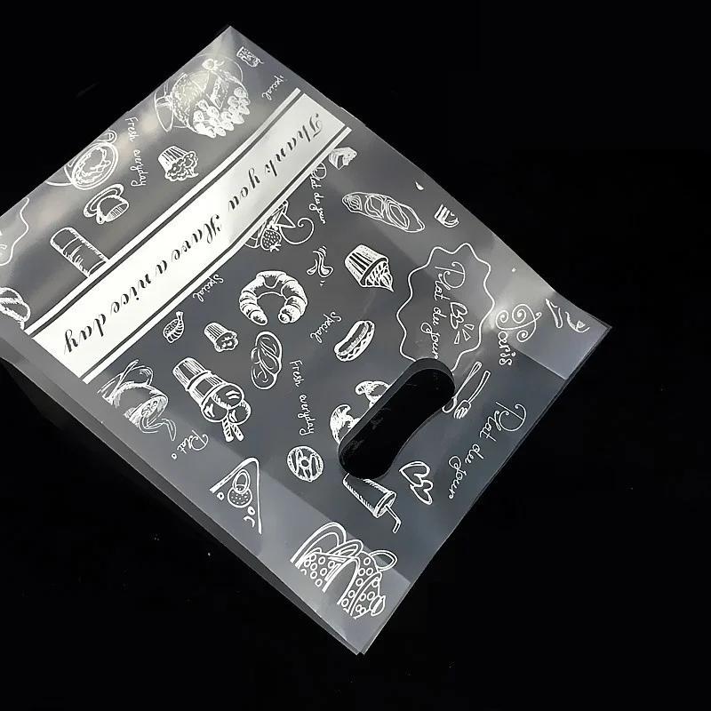 50pcs/set Clear Cute Candy Bags Cookie Packaging Bag for Party Bread Package