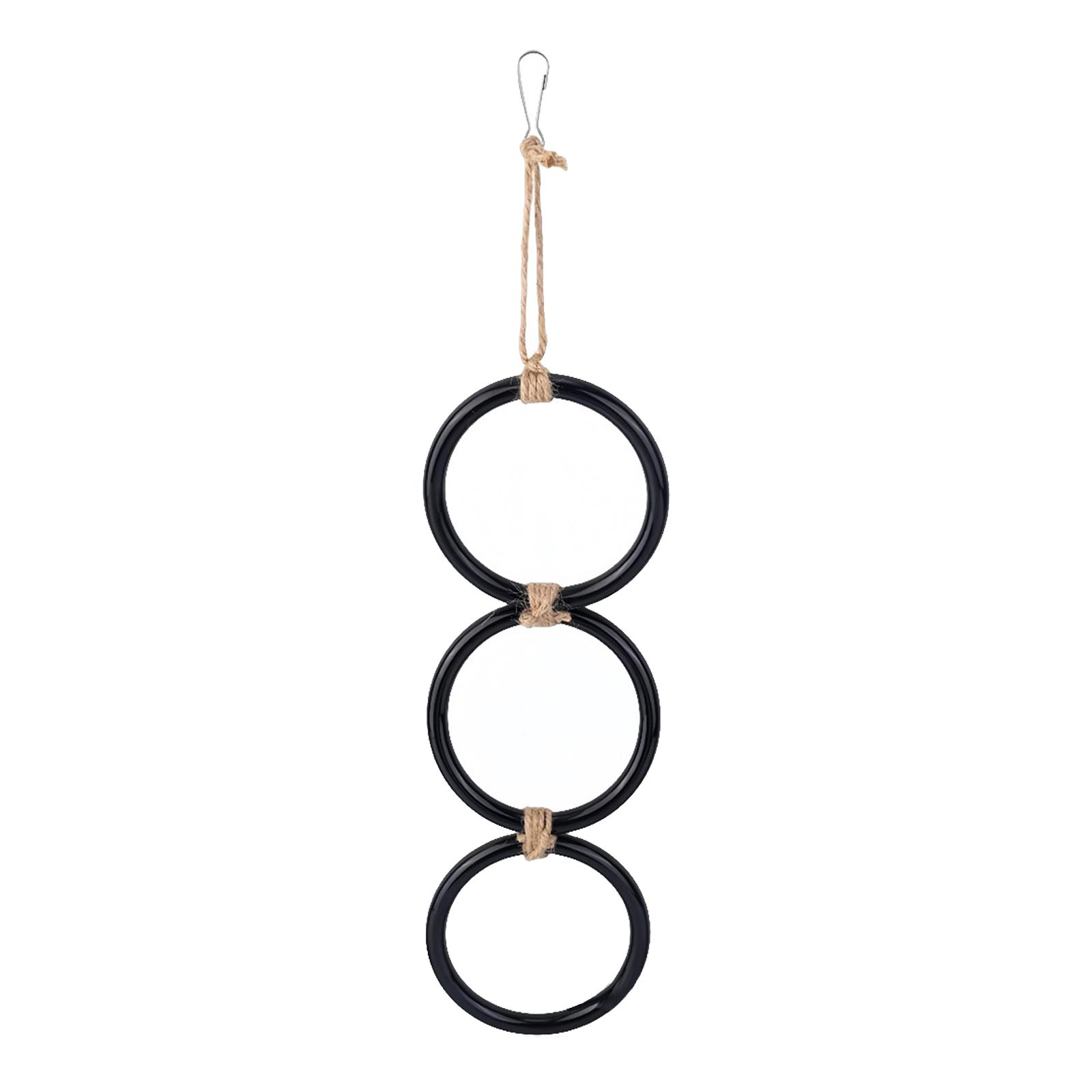 

Hanging Rings Snake Climbing Toy for Small Pet with Smoothly Surfaces Flexible Joint Interaction Play Cage Exercise Toy