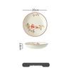 Retro Chinesisches Keramik-Ess- und Suppenteller-Set