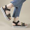 Fashion Women's Sandals Stylish Fringe Design Platform Sandals Summer New Women Shoes Buckle Open Toe Sandal Female Casual Heel Sandals