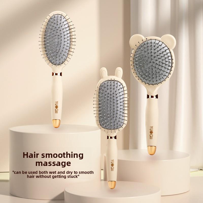 Cute Air Cushion Massage Comb for Women, Perfect for Long & Curly Hair, Portable Stylish Brush with Scalp-Caring Function