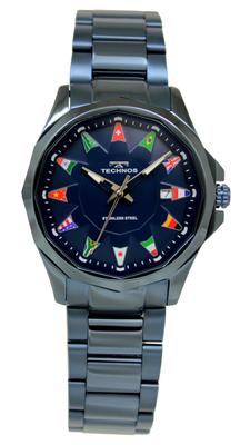 T9B99NN Blue Watch with 3 Hands and Date Display Men's