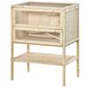 Wooden Hamster Cage, 3-Level, Platforms, Ladders, Window, Opening Roof, 60 x 40 x 80 cm, Natural