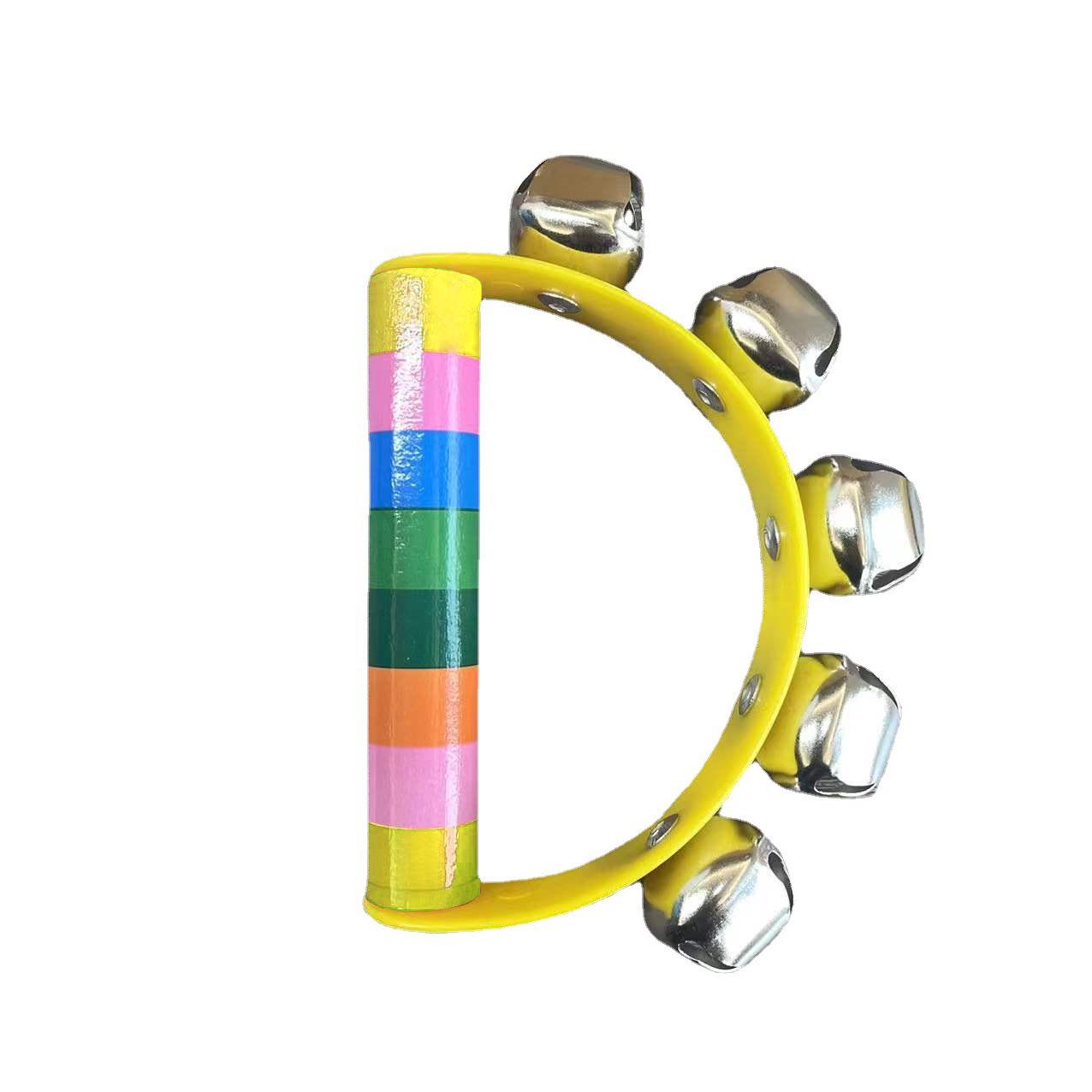 Semicircle Wooden Handheld Rattle: Toddler Educational Musical Percussion Toy зелёный