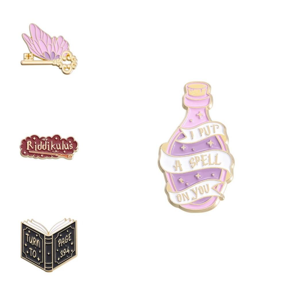 Colorful Cartoon Trendy Brooch With Winged Magic Bottle Shape Versatile And Accessory Unique