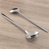 A20F-Stainless Steel 6Pcs Espresso Spoons Teaspoons For Coffee Sugar Dessert Cake Ice Cream Soup Antipasto