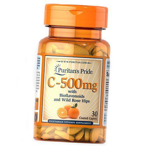 

Вітамін С з Біофлавоноїдами та Шипшиною, Vitamin C-500 with Bioflavonoids and Rose Hips, Puritan s Pride 100каплет (36367176) 30caplets