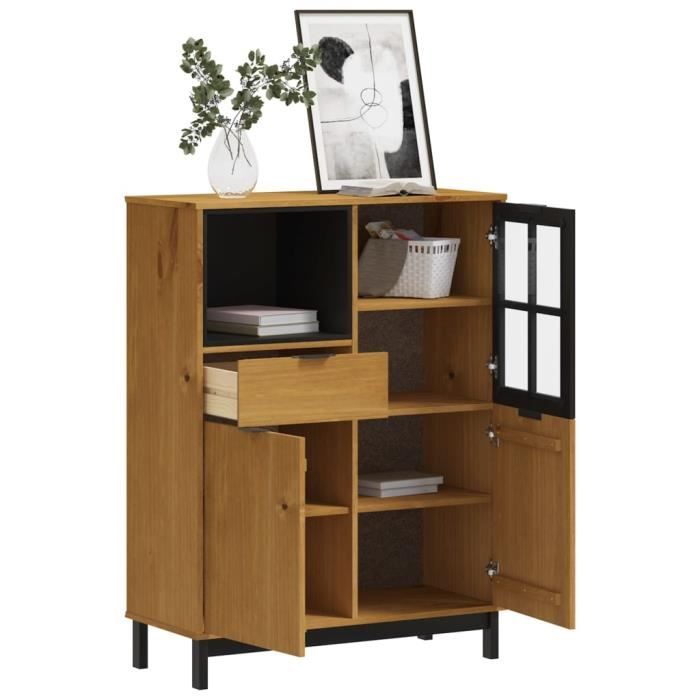 VidaXL Buffet haut FLAM 92x40x122,5 cm bois massif de pin 357829