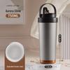 316 Ceramic Liner Thermos Cup for Female Students - Portable Travel Coffee Cup with Double Drink and Straw.
